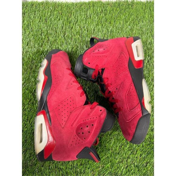 Size - 9 men’s Og Box Retro Jordan 6 “Toro Bravo” CT8529-600 high top red black - Picture 5 of 7